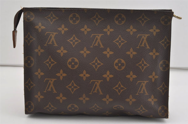 Auth Louis Vuitton Monogram Poche Toilette 26 Cosmetics Pouch Old Model LV 1550I