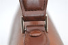 Authentic Burberrys Vintage Leather Hand Bag Purse Brown 1551D