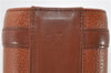 Authentic Burberrys Vintage Leather Hand Bag Purse Brown 1551D