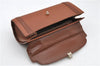 Authentic Burberrys Vintage Leather Hand Bag Purse Brown 1551D