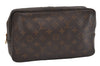 Auth Louis Vuitton Monogram Trousse Toilette 28 Clutch Hand Bag M47522 LV 1551I