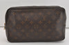 Auth Louis Vuitton Monogram Trousse Toilette 28 Clutch Hand Bag M47522 LV 1551I