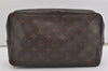 Auth Louis Vuitton Monogram Trousse Toilette 28 Clutch Hand Bag M47522 LV 1551I