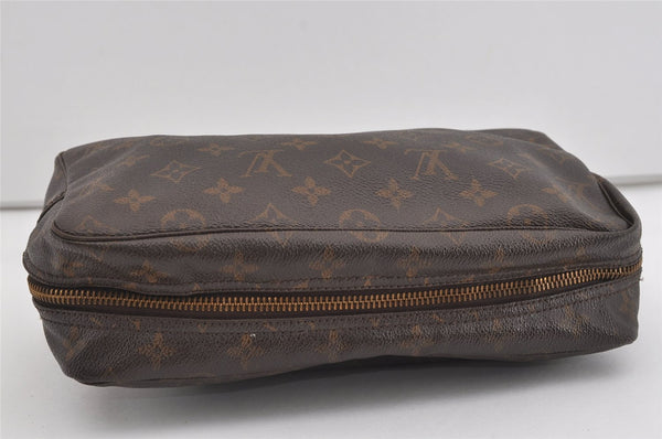 Auth Louis Vuitton Monogram Trousse Toilette 28 Clutch Hand Bag M47522 LV 1551I