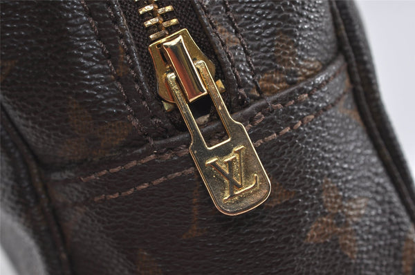 Auth Louis Vuitton Monogram Trousse Toilette 28 Clutch Hand Bag M47522 LV 1551I