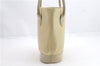 Authentic BURBERRY Vintage Leather Shoulder Hand Bag Purse Ivory Beige 1552D