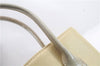 Authentic BURBERRY Vintage Leather Shoulder Hand Bag Purse Ivory Beige 1552D