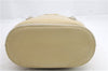 Authentic BURBERRY Vintage Leather Shoulder Hand Bag Purse Ivory Beige 1552D