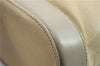 Authentic BURBERRY Vintage Leather Shoulder Hand Bag Purse Ivory Beige 1552D