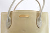 Authentic BURBERRY Vintage Leather Shoulder Hand Bag Purse Ivory Beige 1552D