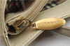 Authentic BURBERRY Vintage Leather Shoulder Hand Bag Purse Ivory Beige 1552D