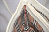 Authentic BURBERRY Vintage Leather Shoulder Hand Bag Purse Ivory Beige 1552D