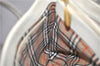 Authentic BURBERRY Vintage Leather Shoulder Hand Bag Purse Ivory Beige 1552D