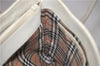 Authentic BURBERRY Vintage Leather Shoulder Hand Bag Purse Ivory Beige 1552D