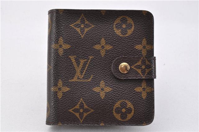 Authentic Louis Vuitton Monogram Compact Zip Bifold Wallet M61667 LV Box 1552F