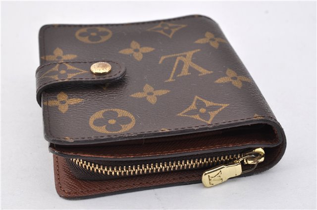 Authentic Louis Vuitton Monogram Compact Zip Bifold Wallet M61667 LV Box 1552F