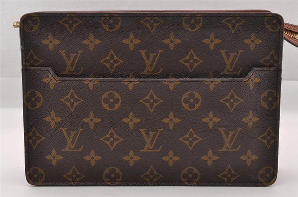 Authentic Louis Vuitton Monogram Pochette Homme Clutch Hand Bag M51795 LV 1552I