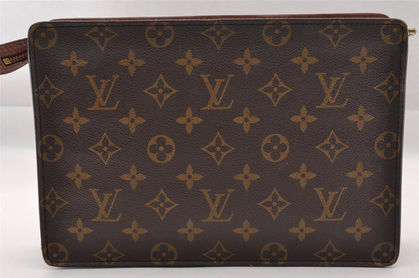 Authentic Louis Vuitton Monogram Pochette Homme Clutch Hand Bag M51795 LV 1552I