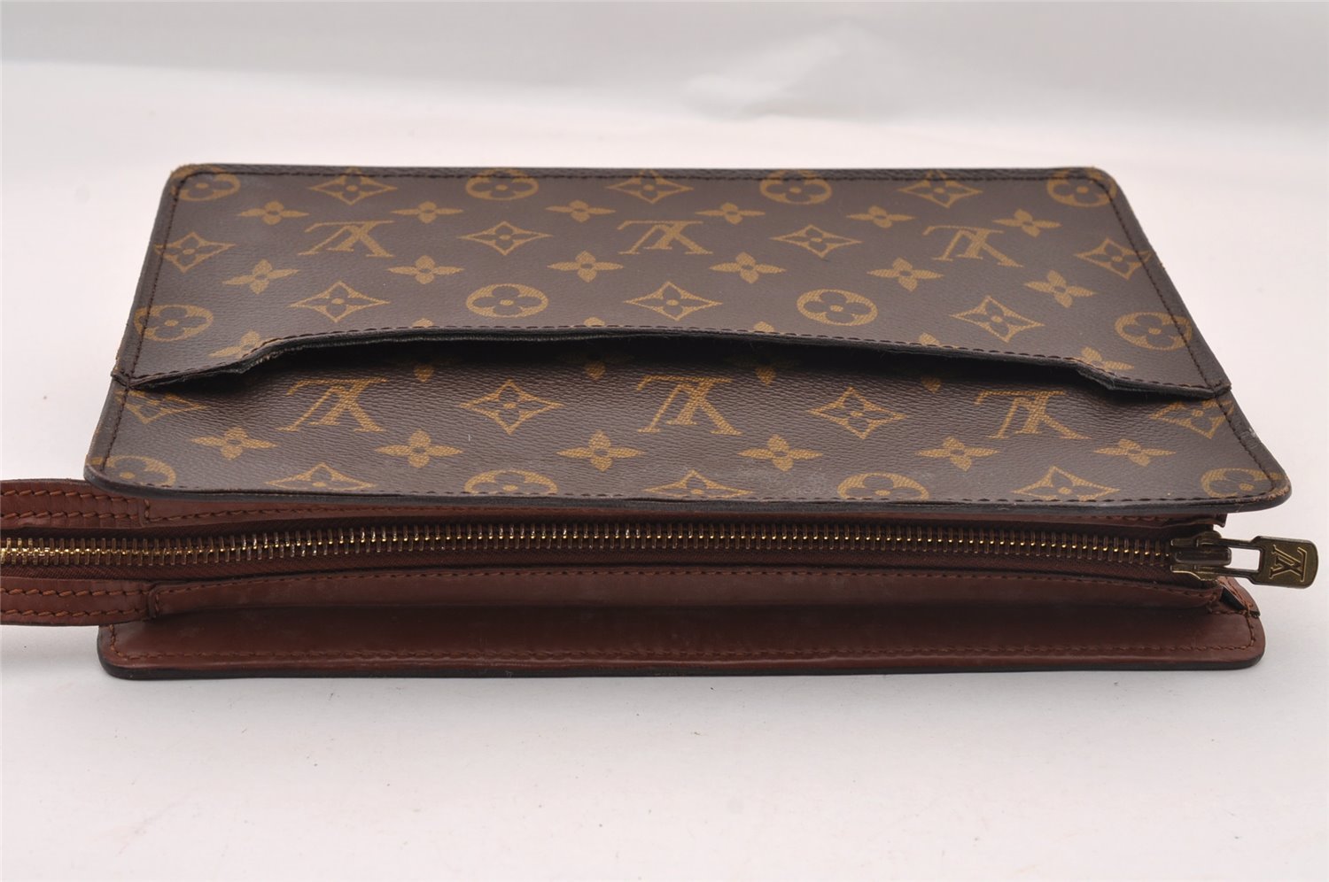 Authentic Louis Vuitton Monogram Pochette Homme Clutch Hand Bag M51795 LV 1552I