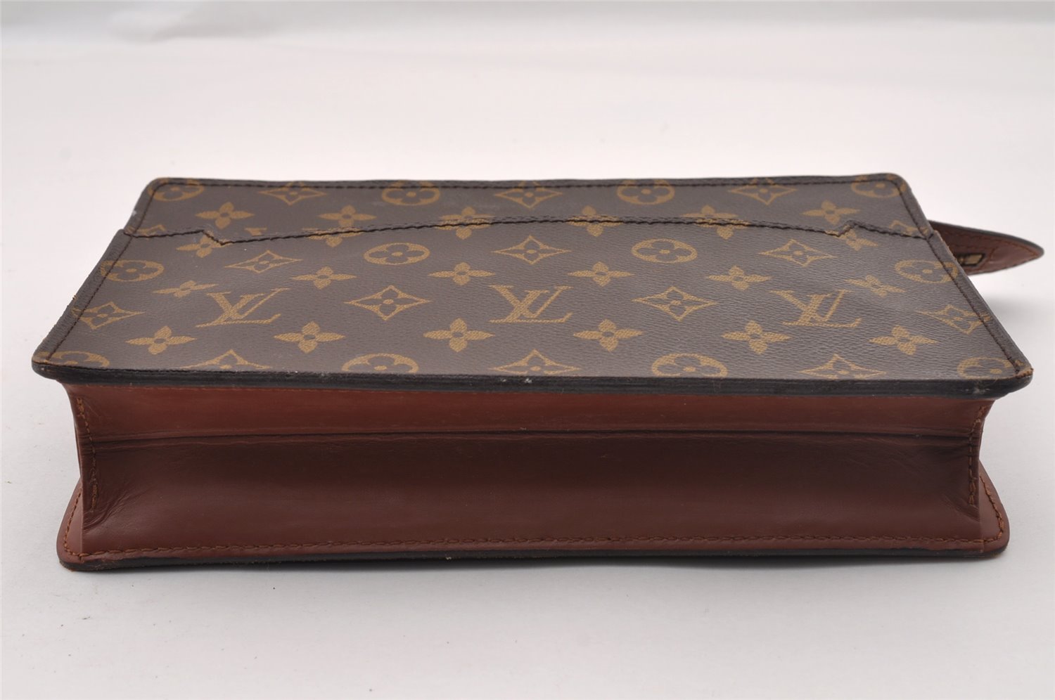 Authentic Louis Vuitton Monogram Pochette Homme Clutch Hand Bag M51795 LV 1552I
