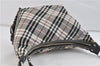 Auth BURBERRY BLUE LABEL Check Shoulder Cross Body Bag Canvas Leather Gray 1554D