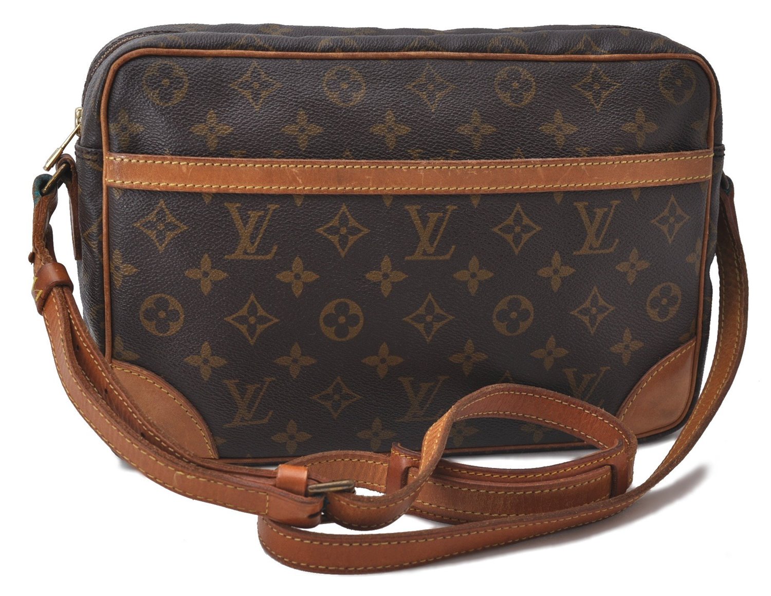 Auth Louis Vuitton Monogram Trocadero 30 Shoulder Cross Body Bag M51272 LV 1555D