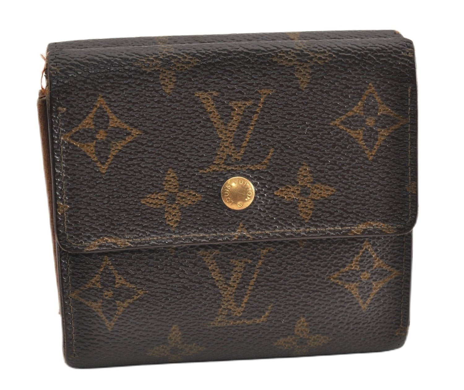 Authentic Louis Vuitton Monogram M61652 Porte Monnaie Billet Carte Credit 1555G