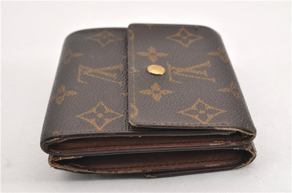 Authentic Louis Vuitton Monogram M61652 Porte Monnaie Billet Carte Credit 1555G