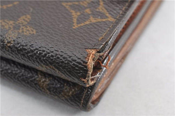 Authentic Louis Vuitton Monogram M61652 Porte Monnaie Billet Carte Credit 1555G