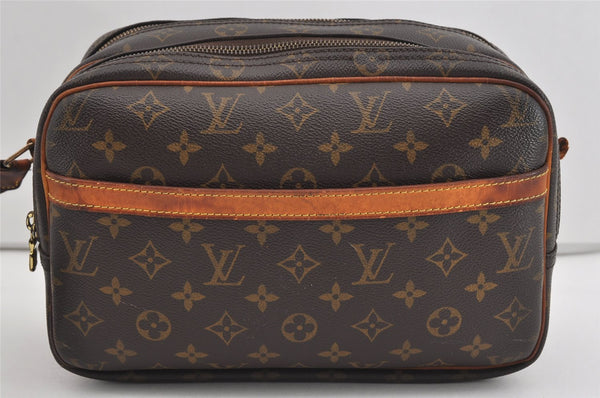 Authentic Louis Vuitton Monogram Reporter PM Shoulder Bag M45254 Junk 1556I