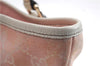 Authentic GUCCI Sherry Line Hand Bag Purse GG Canvas Leather 139261 Pink 1557D