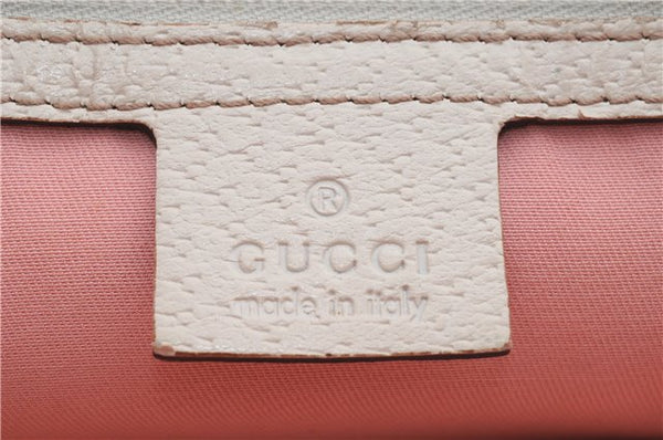 Authentic GUCCI Sherry Line Hand Bag Purse GG Canvas Leather 139261 Pink 1557D