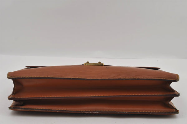 Authentic Louis Vuitton Epi Serviette Conseiller Briefcase Brown M54428 LV 1558I