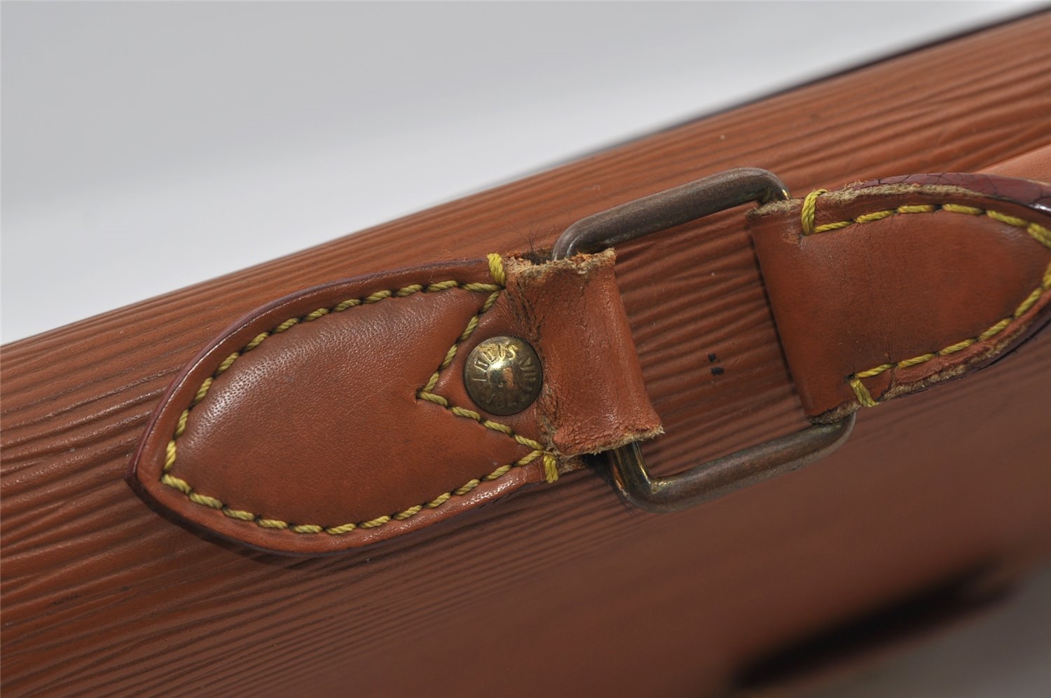 Authentic Louis Vuitton Epi Serviette Conseiller Briefcase Brown M54428 LV 1558I