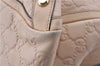 Authentic GUCCI Guccissima Abbey Leather Shoulder GG Tote Bag 170004 Beige 1559D