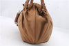 Authentic FENDI Spy Bag Hand Bag Leather Brown 1562D