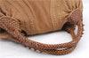 Authentic FENDI Spy Bag Hand Bag Leather Brown 1562D