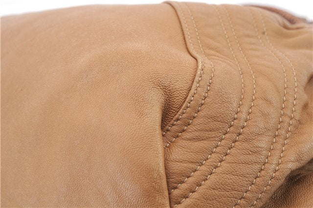 Authentic FENDI Spy Bag Hand Bag Leather Brown 1562D