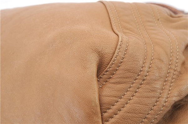 Authentic FENDI Spy Bag Hand Bag Leather Brown 1562D