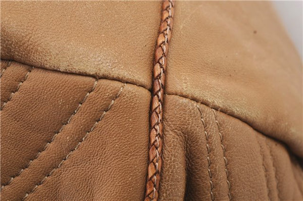 Authentic FENDI Spy Bag Hand Bag Leather Brown 1562D