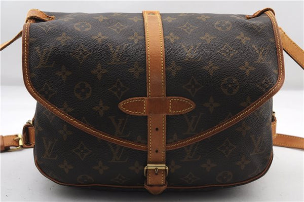Authentic Louis Vuitton Monogram Saumur 30 Shoulder Cross Bag M42256 LV 1562F