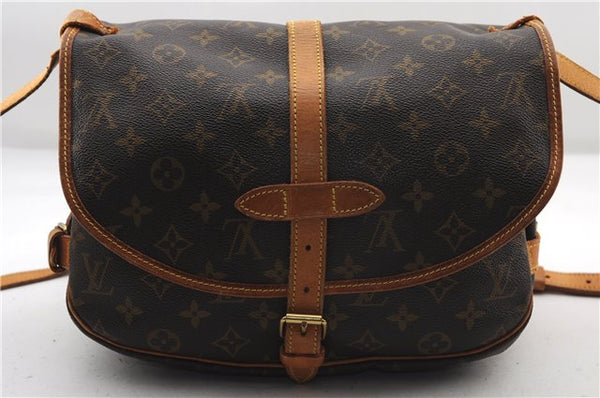 Authentic Louis Vuitton Monogram Saumur 30 Shoulder Cross Bag M42256 LV 1562F