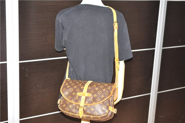 Authentic Louis Vuitton Monogram Saumur 30 Shoulder Cross Bag M42256 LV 1562F