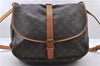 Authentic Louis Vuitton Monogram Saumur 35 Shoulder Cross Bag M42254 LV 1563F