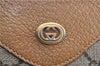 Authentic GUCCI Web Sherry Line Shoulder Tote Bag GG PVC Leather Brown 1563G
