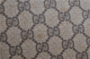 Authentic GUCCI Web Sherry Line Shoulder Tote Bag GG PVC Leather Brown 1563G