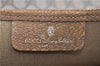 Authentic GUCCI Web Sherry Line Shoulder Tote Bag GG PVC Leather Brown 1563G