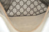 Authentic GUCCI Web Sherry Line Shoulder Tote Bag GG PVC Leather Brown 1563G