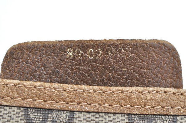 Authentic GUCCI Web Sherry Line Shoulder Tote Bag GG PVC Leather Brown 1563G
