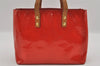 Authentic Louis Vuitton Vernis Reade PM Hand Bag Red M91088 LV 1563I